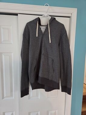 Men's Sonoma Charcoal Gray Zip-Up Hoodie Sweater Size XXL